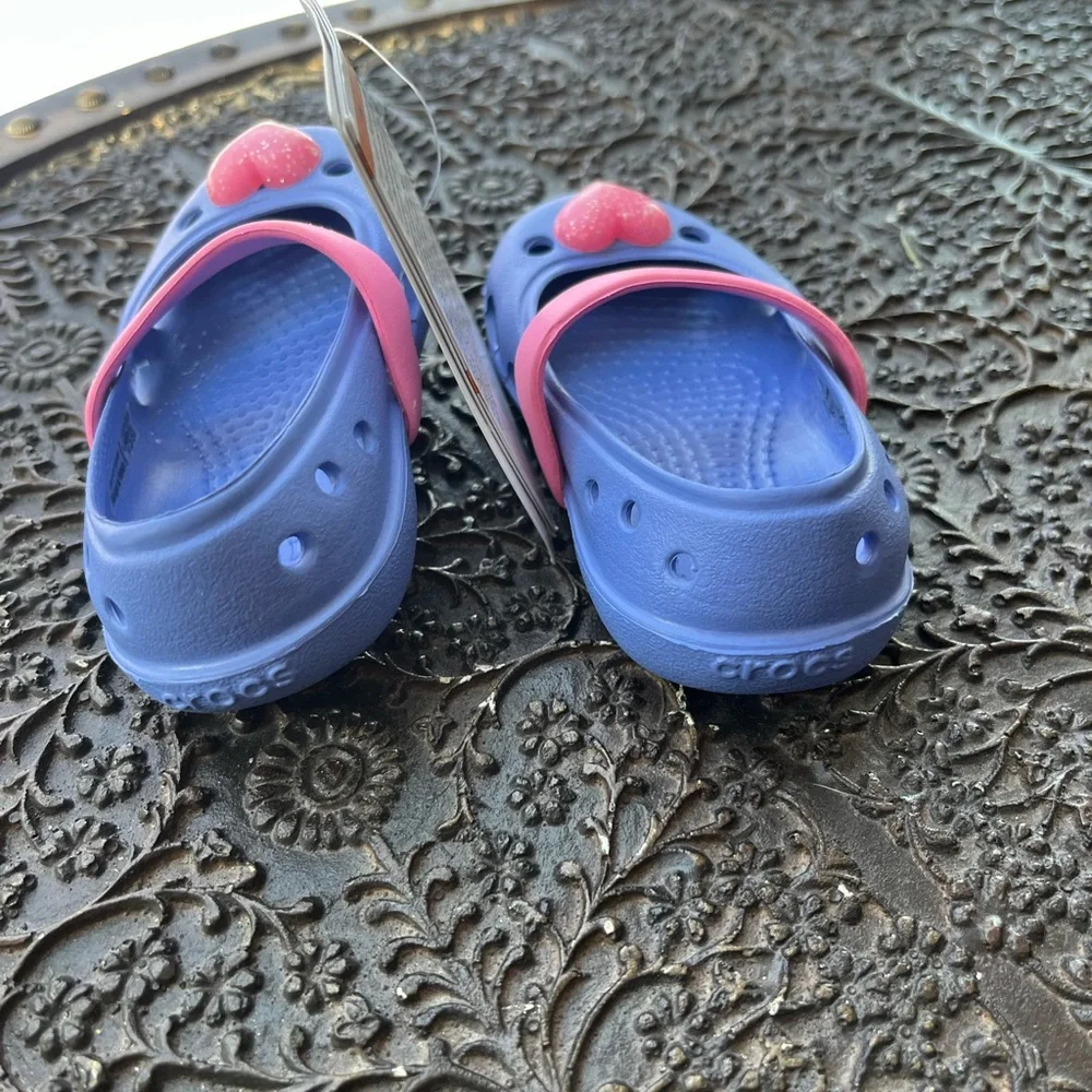 💖CROCS KEELEY EMBELLISHED FLATS IN LAPIS 4 C4